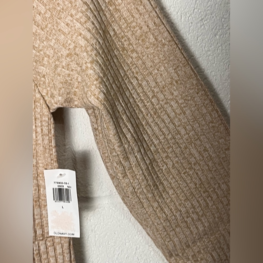 SALE! 🔥🔥🔥 NEW Old Navy Beige Long Sleeve Dress Size L - Picture 4 of 6
